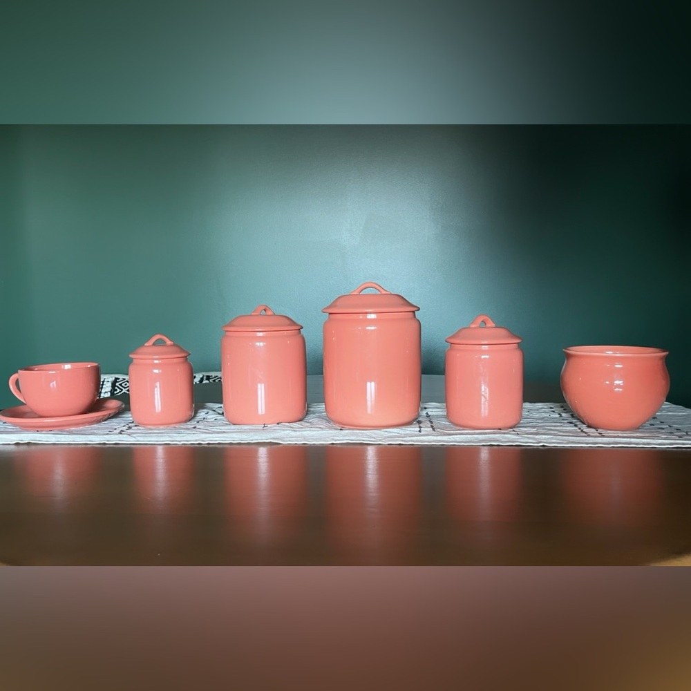 Coral Canister Set - Picture 1 of 2